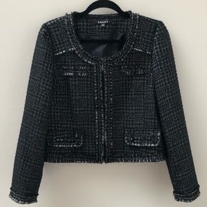 Chaus Black and Metallic Blazer Size:6